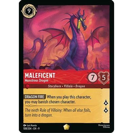 Maleficent - Monstrous Dragon (108/204) - Fabled Cold Foil