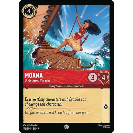 Moana - Undeterred Voyager (116/204) - Fabled Cold Foil