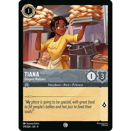 Tiana - Diligent Waitress (179/204) - Fabled Cold Foil