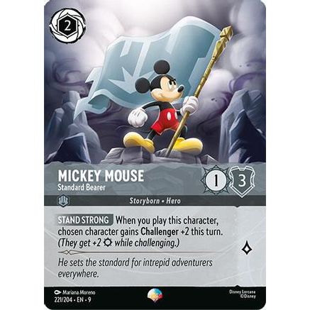 Mickey Mouse - Standard Bearer (Epic) (221/204) - Fabled Holofoil