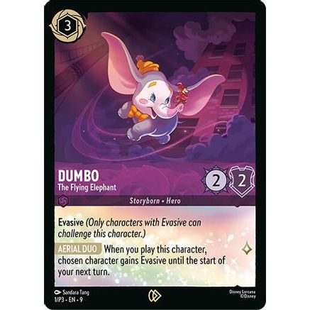 Dumbo - The Flying Elephant (1/P3) - Disney Lorcana Promo Cards Cold Foil