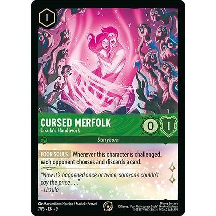Cursed Merfolk - Ursula's Handiwork (7/P3) - Disney Lorcana Promo Cards Cold Foil
