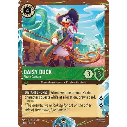 Daisy Duck - Pirate Captain (Disney Cruise Promo) (16/P3) - Disney Lorcana Promo Cards Holofoil