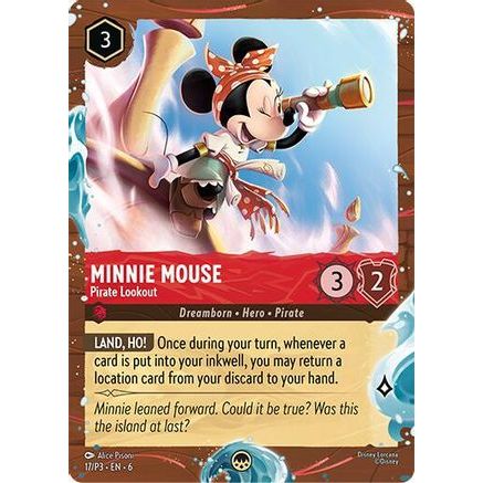 Minnie Mouse - Pirate Lookout (Disney Cruise Promo) (17/P3) - Disney Lorcana Promo Cards Holofoil