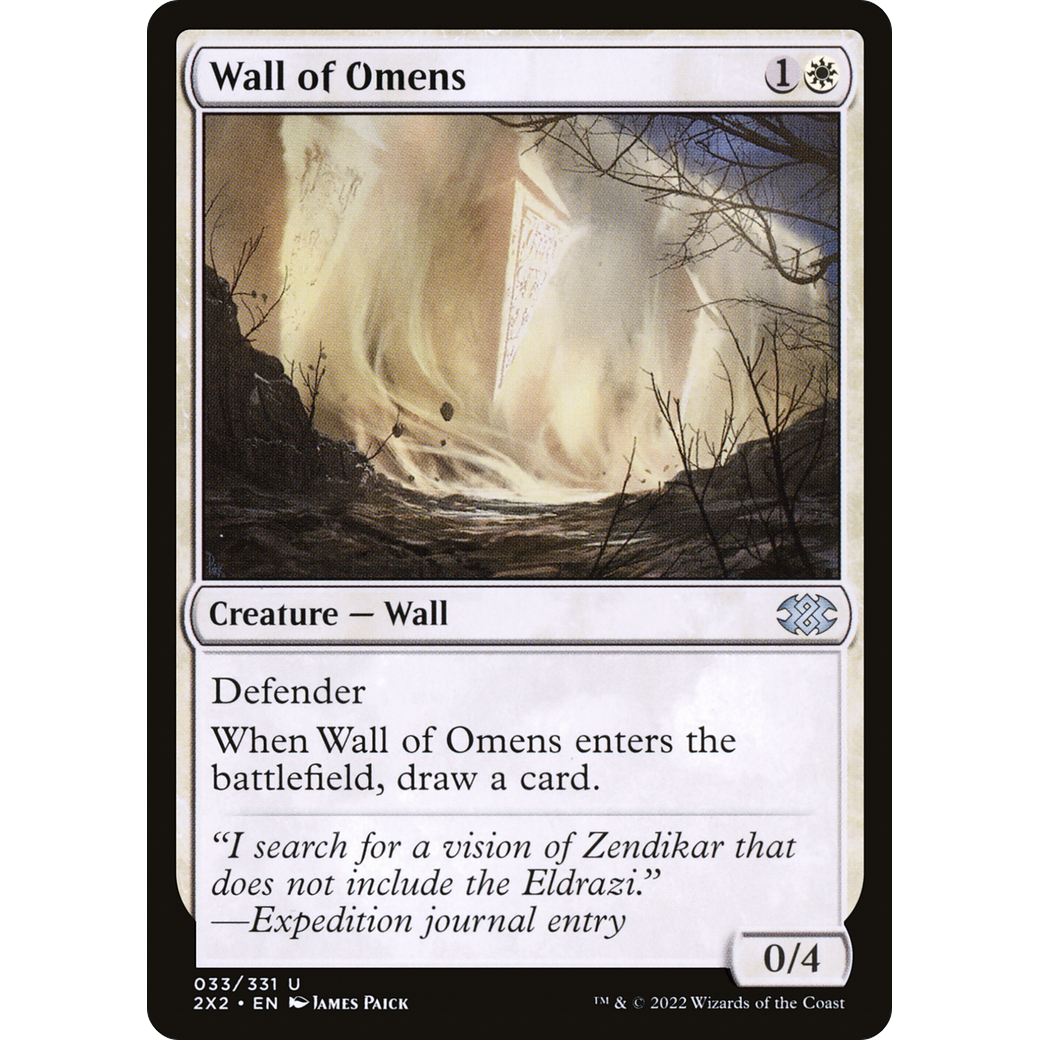 Wall of Omens (2X2-033) - Double Masters 2022 Foil