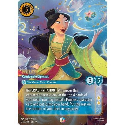 Mulan - Considerate Diplomat (Enchanted) (235/204) - Fabled Holofoil