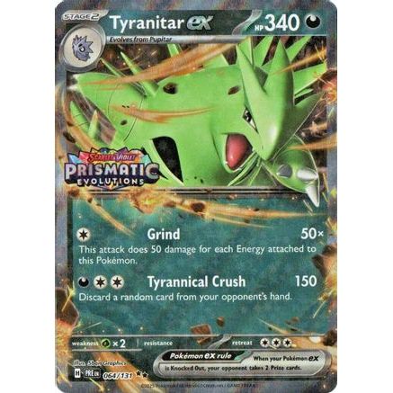 Tyranitar ex (Prismatic Evolutions Stamp) 64 - Miscellaneous Cards & Products Holofoil