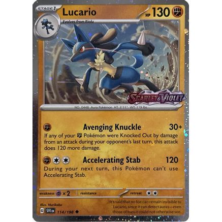 Lucario (Scarlet & Violet Stamp) 114 - Miscellaneous Cards & Products Holofoil