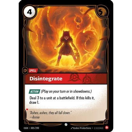 Disintegrate (005/298) - Origins Foil
