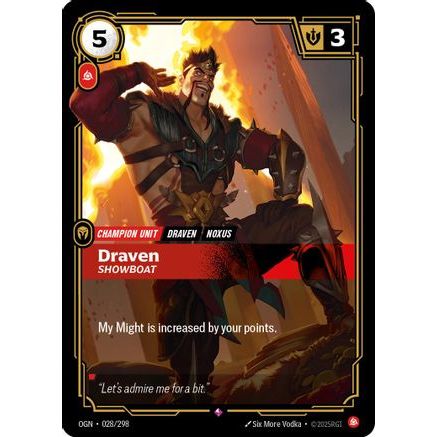 Draven - Showboat (028/298) - Origins Foil