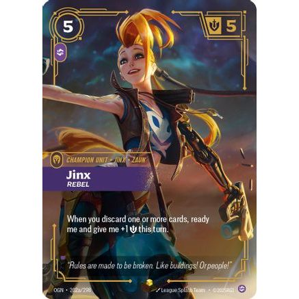 Jinx - Rebel (Alternate Art) (202a/298) - Origins Foil