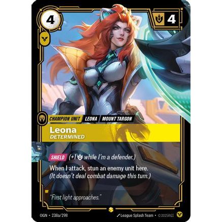 Leona - Determined (Alternate Art) (238a/298) - Origins Foil