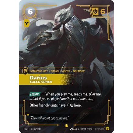 Darius - Executioner (Alternate Art) (243a/298) - Origins Foil