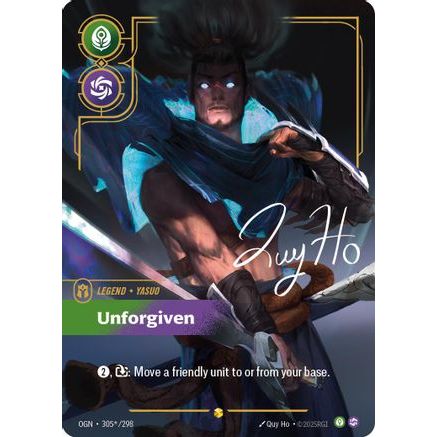 Yasuo - Unforgiven (Signature) (305*/298) - Origins Foil