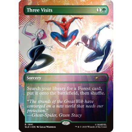 Three Visits (Rainbow Foil) (SLD-1991) - Secret Lair Drop Series Foil