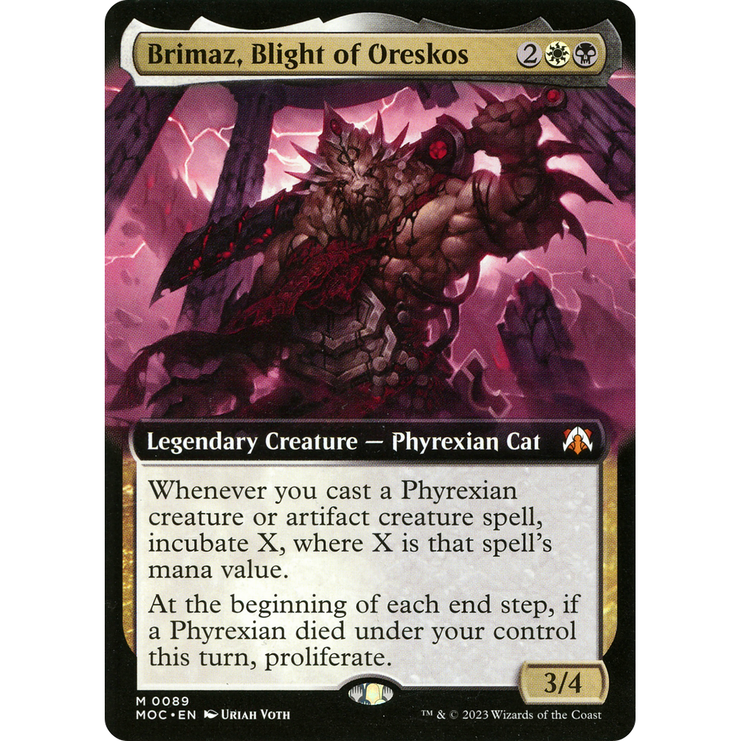 Brimaz, Blight of Oreskos (MOC-089) - March of the Machine Commander: (Extended Art) Foil