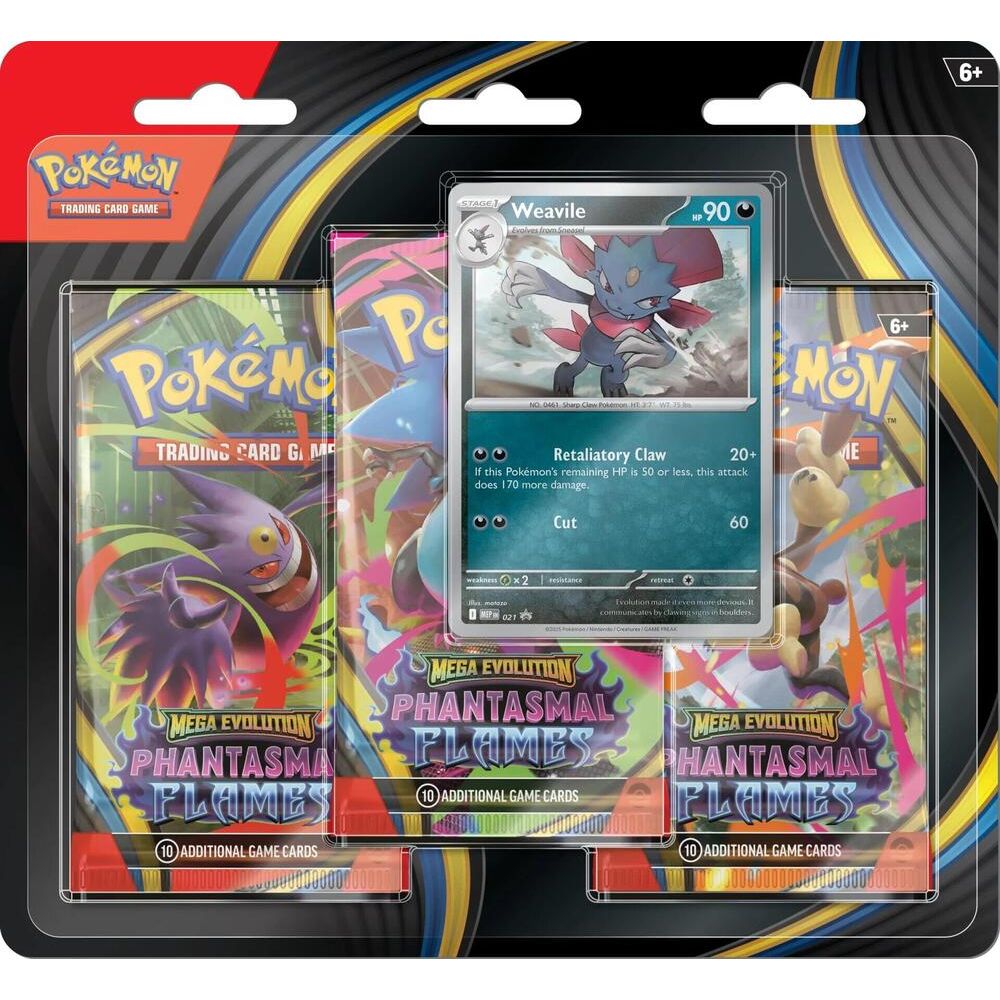 Pokemon TCG: Mega Evolution: Phantasmal Flames 3 Pack Blister