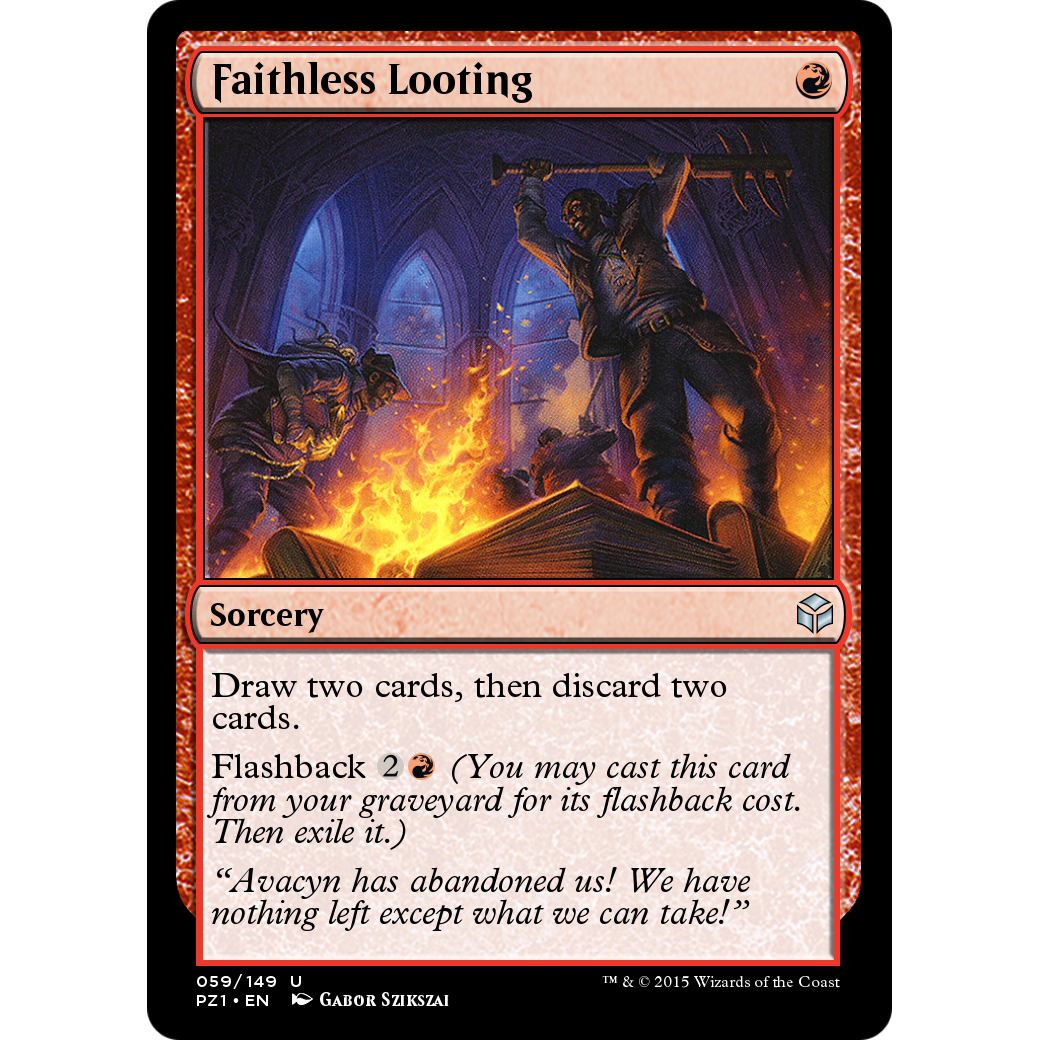 Faithless Looting (PZ1-059) - Legendary Cube Prize Pack Foil