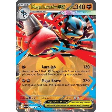Mega Lucario ex - 077/132 77 - ME01 Mega Evolution Holofoil
