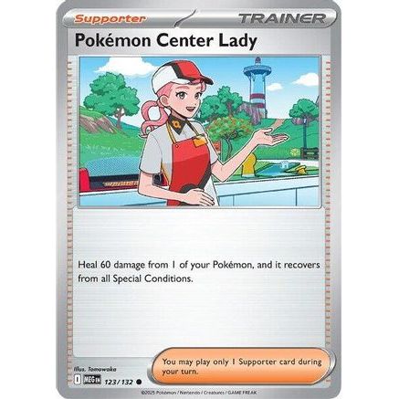 Pokemon Center Lady 123 - ME01 Mega Evolution Reverse Holofoil