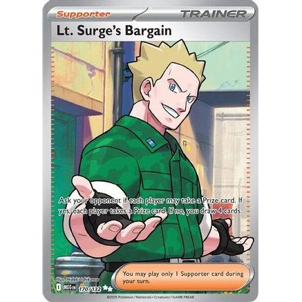 Lt. Surge's Bargain - 170/132 170 - ME01 Mega Evolution Holofoil