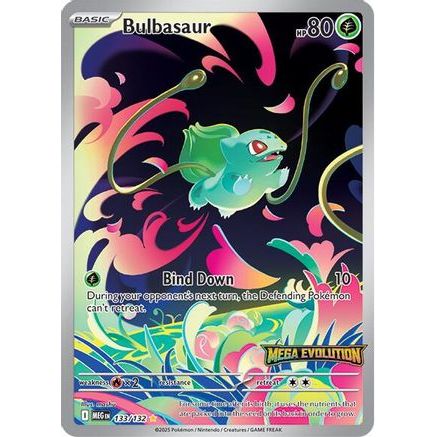 Bulbasaur - 133/132 (Mega Evolution Stamped) 133 - Miscellaneous Cards & Products Holofoil