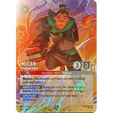 Mulan - Charging Ahead (3) - Disney Lorcana Promo Cards Holofoil