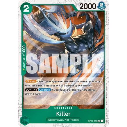 Killer (Pirate Foil) (OP01-039) - Premium Booster -The Best- Vol. 2 Foil