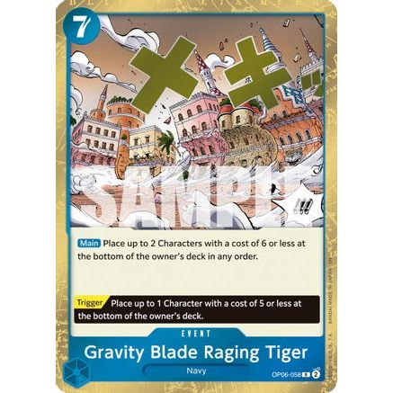 Gravity Blade Raging Tiger (Reprint) (OP06-058) - Premium Booster -The Best- Vol. 2 Foil