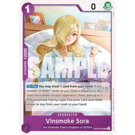 Vinsmoke Sora (Reprint) (OP06-063) - Premium Booster -The Best- Vol. 2