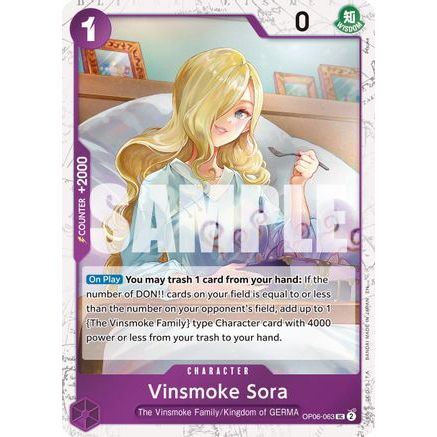 Vinsmoke Sora (Pirate Foil) (OP06-063) - Premium Booster -The Best- Vol. 2 Foil