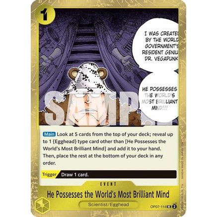 He Possesses the World's Most Brilliant Mind (Pirate Foil) (OP07-114) - Premium Booster -The Best- Vol. 2 Foil