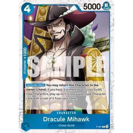 Dracule Mihawk - P-081 (Pirate Foil) (P-081) - Premium Booster -The Best- Vol. 2 Foil
