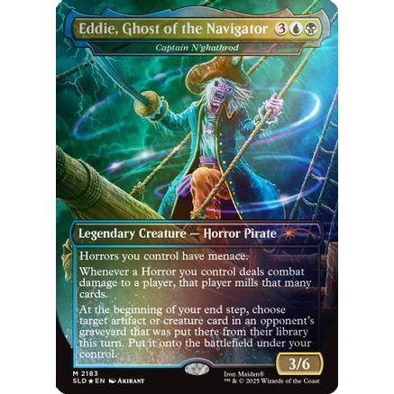 Eddie, Ghost of the Navigator - Captain N'ghathrod (Rainbow Foil) (SLD-2183) - Secret Lair Drop Series Foil