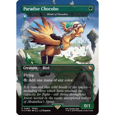 Paradise Chocobo - Birds of Paradise (Borderless) (FIC-483) - Commander: FINAL FANTASY Foil
