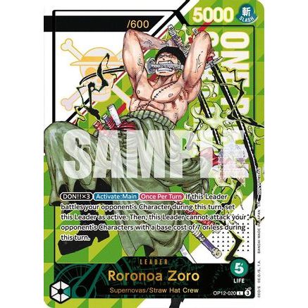 Roronoa Zoro (Serial Numbered) (OP12-020) - One Piece Promotion Cards Foil