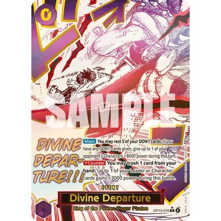 Divine Departure (Alternate Art) (OP13-076) - Carrying On His Will Foil