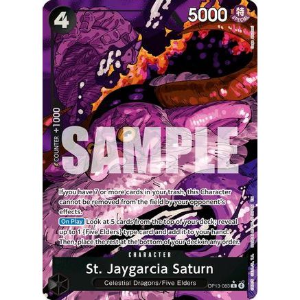 St. Jaygarcia Saturn (Alternate Art) (OP13-083) - Carrying On His Will Foil