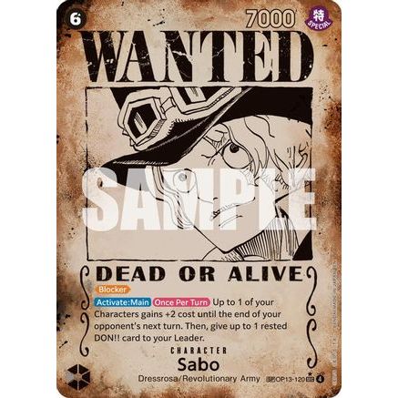 Sabo (120) (Wanted Poster) (OP13-120) - Carrying On His Will Foil