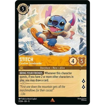 Stitch - Carefree Snowboarder (7/204) - Winterspell Cold Foil
