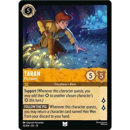 Taran - Pig Keeper (15/204) - Whispers in the Well Cold Foil