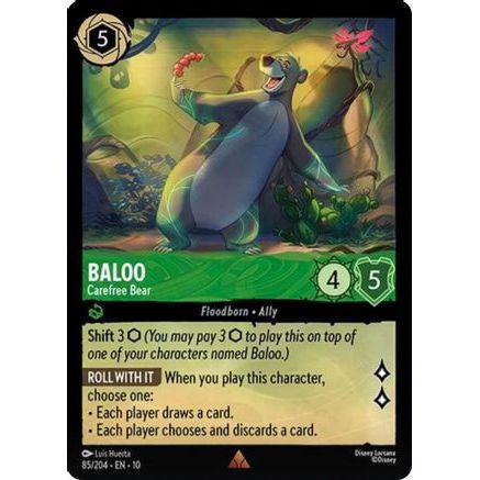 Baloo - Carefree Bear (85/204) - Whispers in the Well Cold Foil