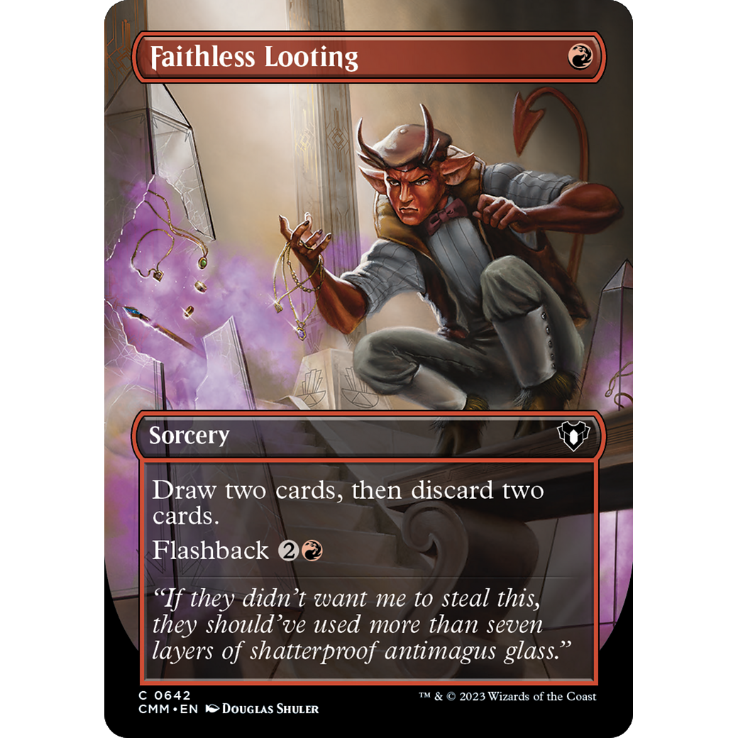Faithless Looting (CMM-642) - Commander Masters (Borderless) Foil