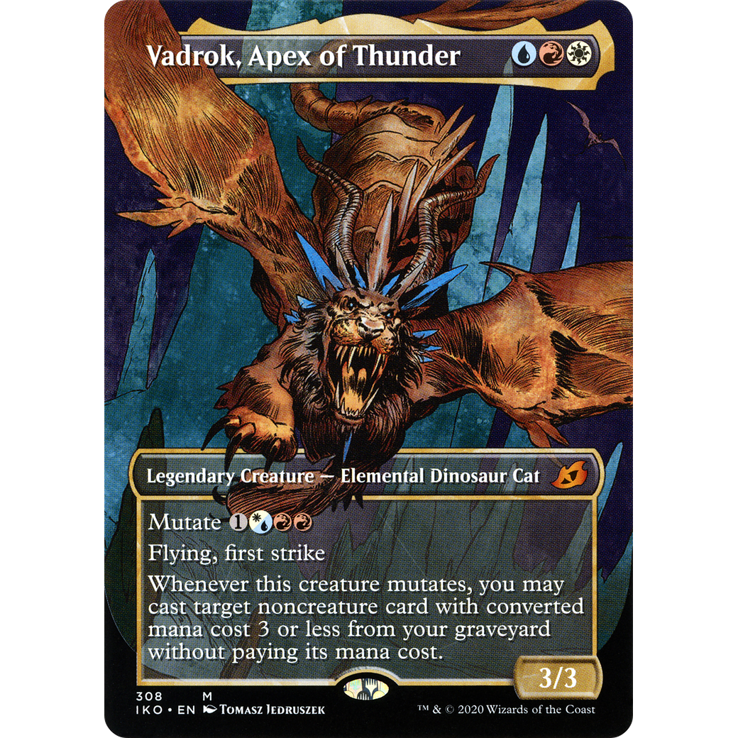 Vadrok, Apex of Thunder (Showcase) (IKO-308) - Ikoria: Lair of Behemoths: (Showcase) (Borderless)