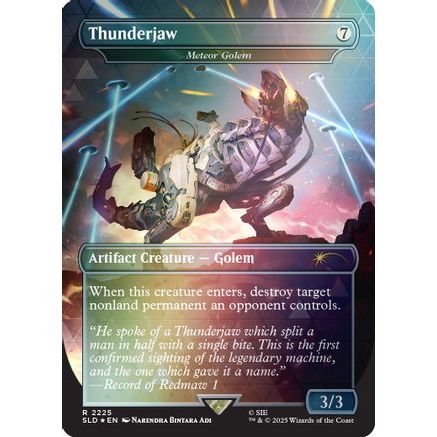 Thunderjaw - Meteor Golem (Rainbow Foil) (SLD-2225) - Secret Lair Drop Series Foil