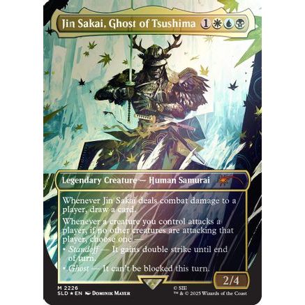 Jin Sakai, Ghost of Tsushima (Rainbow Foil) (SLD-2226) - Secret Lair Drop Series Foil