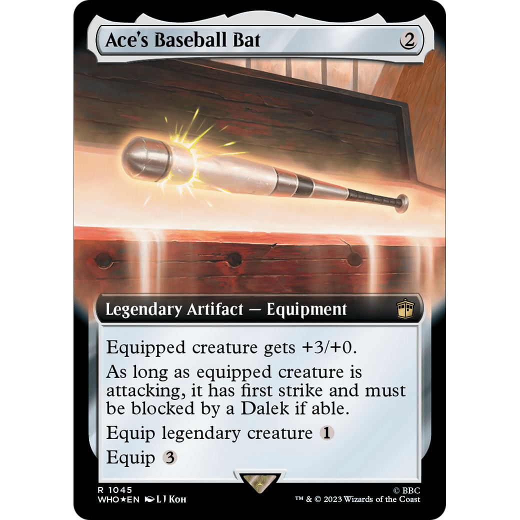 Ace's Baseball Bat (Extended Art) (Surge Foil) (WHO-1045) - Doctor Who: (Extended Art) Foil