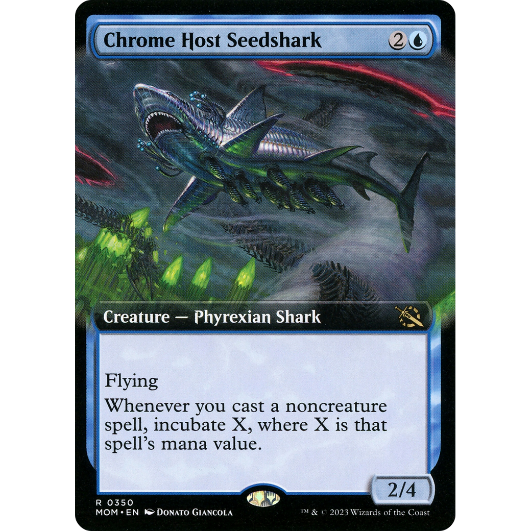 Chrome Host Seedshark (MOM-350) - March of the Machine: (Extended Art) Foil