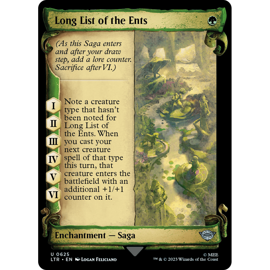 Long List of the Ents (LTR-625) - The Lord of the Rings: Tales of Middle-earth: (Showcase) Foil