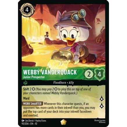 Webby Vanderquack - Junior Prospector (93/204) - Whispers in the Well Cold Foil